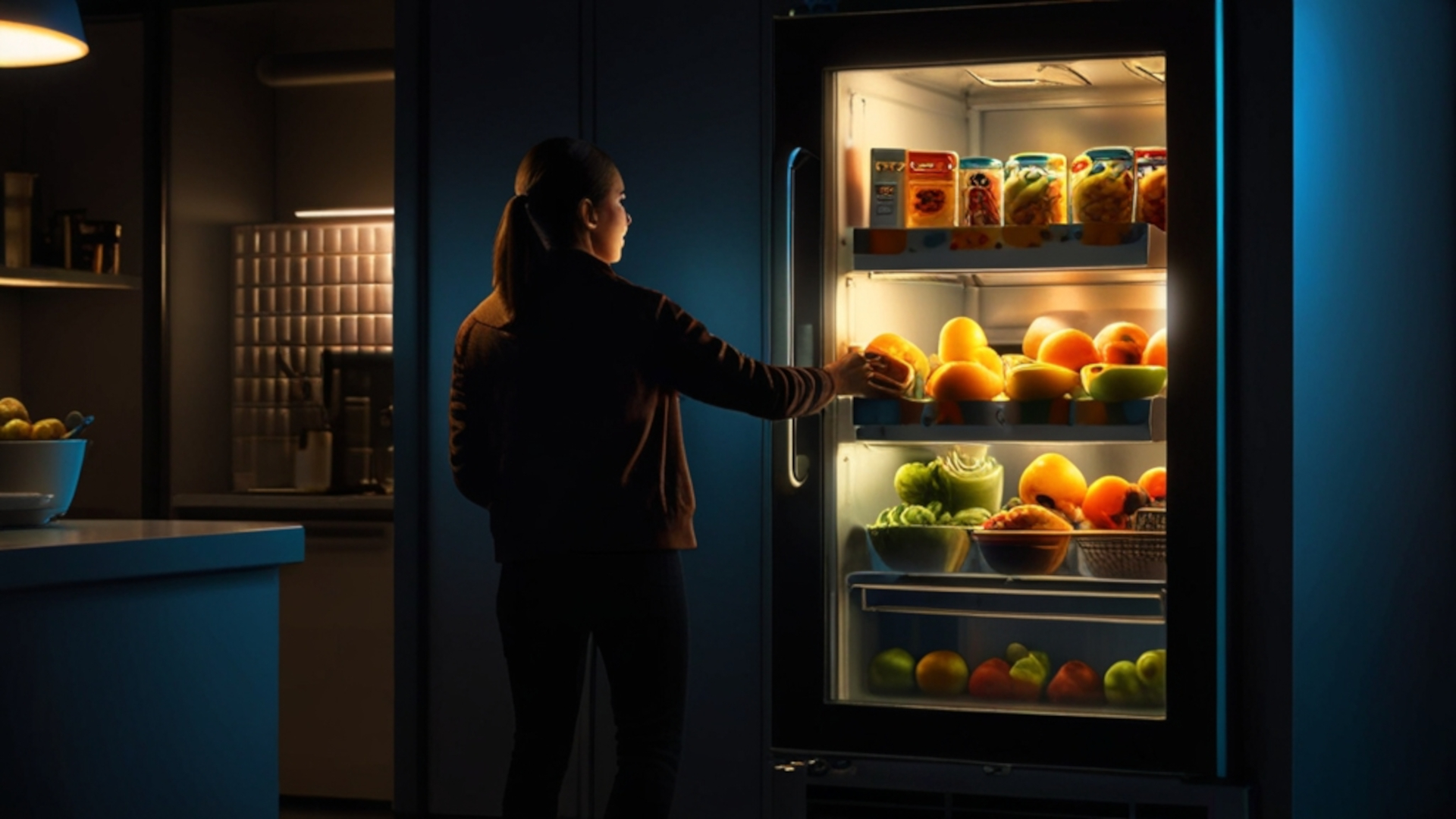Frigorifero illuminato: una riflessione sull’alimentazione notturna