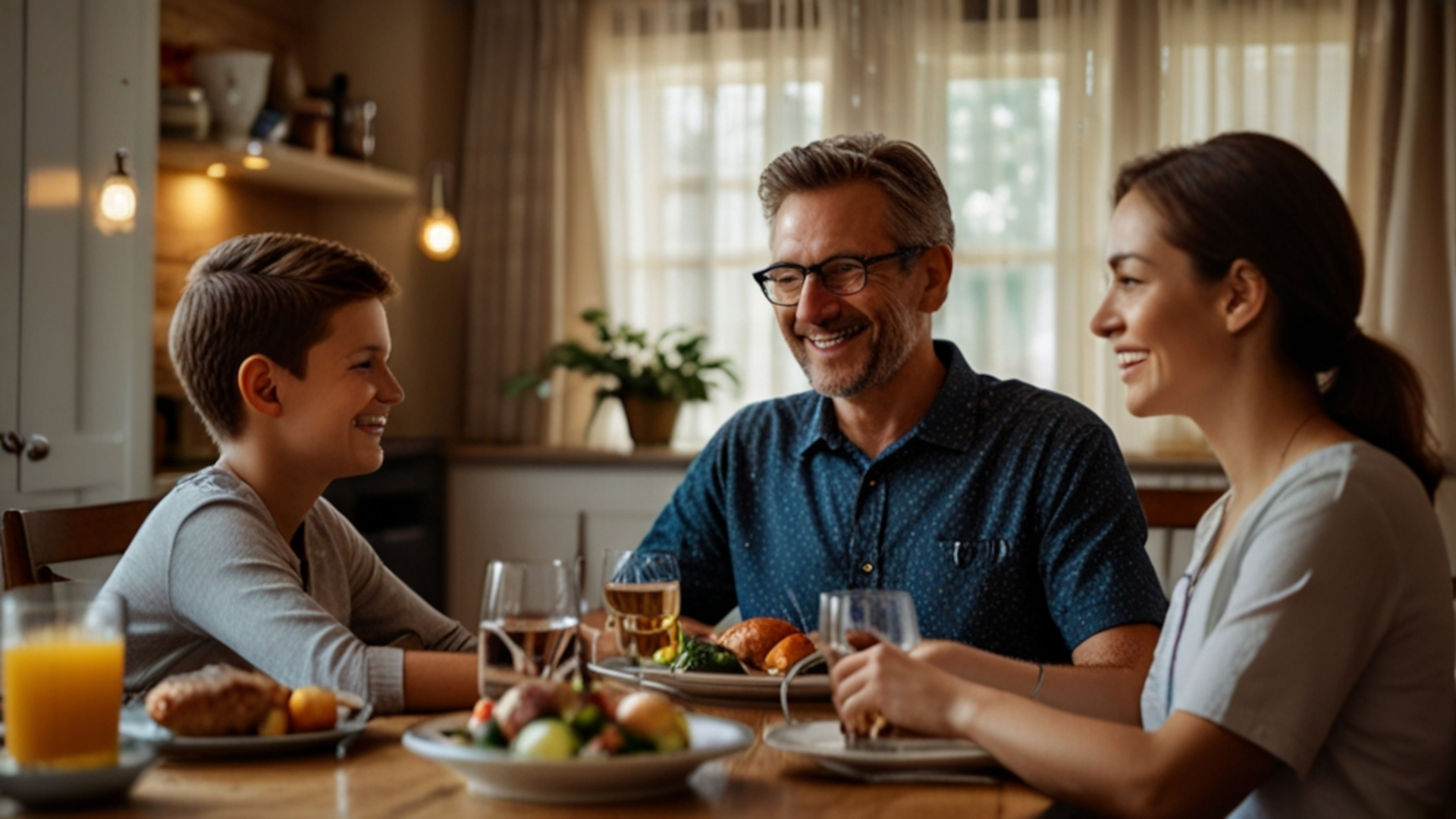 Tornare a casa e cenare con i propri cari: un momento di serenità